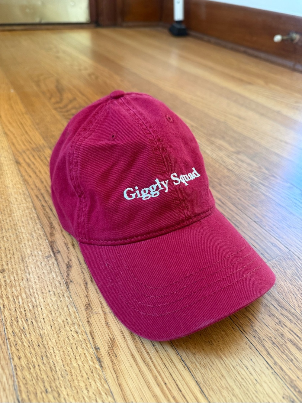 Giggly Squad Women’s Embroidered Red Baseball Cap